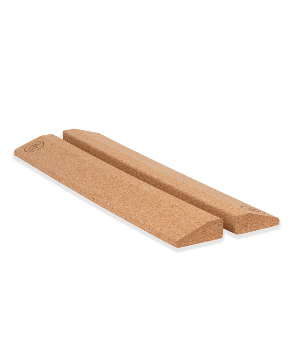 Slanting plank cork yoga block